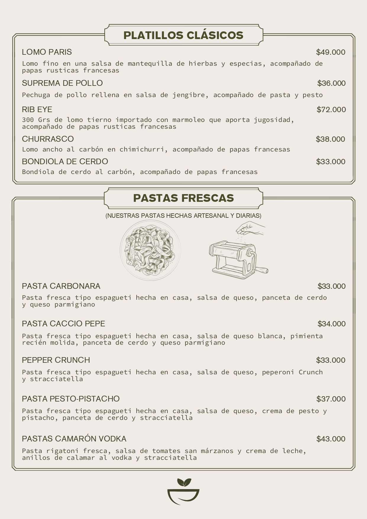 Carta Entradas